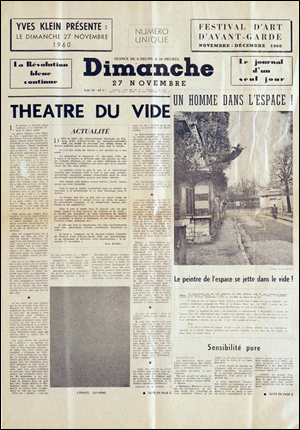 Dimanche : 27 Novembre 1960. Numéro Unique [aka : Yves Klein présente : le dimanche, 27 novembre 1960 : Festival d'art d'avant-garde, novembre-décembre 1960 : la révolution bleue continue : le journal d'un seul jour : numéro unique] [aka : Yves Klein Presents : Sunday, 27 November 1960. The Diary of a Single Day. The Blue Revolution Continues]