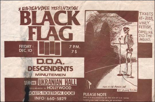 [ Black Flag at the Ukranian Hall [Life is a Joke] / Friday Dec. 10 ]