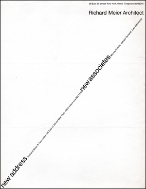 Richard Meier Architect Letterhead