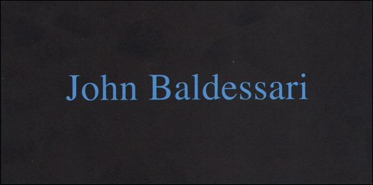 John Baldessari