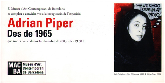 Adrian Piper : Des de 1965