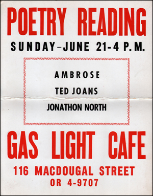 Poetry Reading : Gas Light Cafe