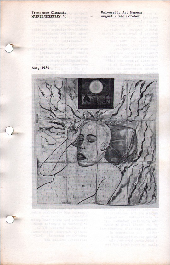 Francesco Clemente Spread from the MATRIX / BERKELEY 46 Exhibition Catalogue