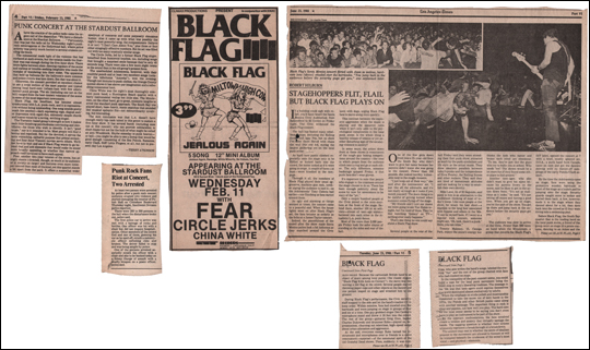 Black Flag Los Angeles Times Newspaper Clippings : 