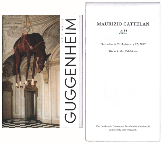 Guggenheim Museum Gallery Guide / Maurizio Cattelan : 