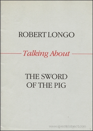 Robert Longo Talking About The Sword of the Pig