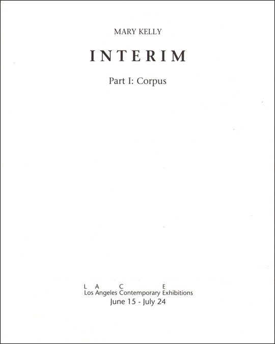 Interim, Part I : Corpus