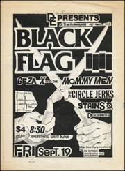 [Black Flag at The Hideaway / Fri. Sept. 19 1980]