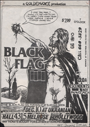 [ Black Flag / Rescheduled /  Ukranian Hall / Dec. 10 / I Love You, Mom ]