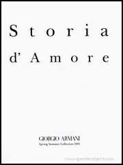 Storia d'Amore : Giorgio Armani Spring Summer Collection 1991