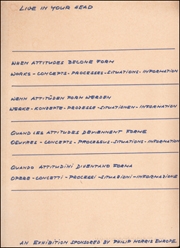 Live in Your Head : When Attitudes Become Form : Works, Concepts, Processes, Situations, Information / wenn Attitüden Form werden : Werke, Konzepte, Vorgänge, Situationen, Information / quand les attitudes deviennent forme : oeuvres, concepts, processus, situations, information / quando attitudini diventano forma : opere, concetti, processi, situazioni, informazione