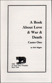 A Book About Love & War & Death : Canto One