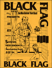 [ Black Flag at North Park Lions Club [ The Man Behind Your Back ] / Sat. Oct. 4 ]