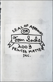 [Tom Sachs / Printed Matter, Inc. / 2003 Catalogue]