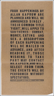 Four Happenings by Allan Kaprow