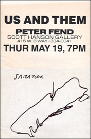 Us and Them : Peter Fend, announcement and Original Drawing