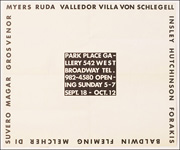 Myers / Ruda / Valledor / Villa / Von Schlegell / Insley / Hutchinson / Forakis / Baldwin / Fleming / Melcher / Di Suvero / Magar / Grosvenor