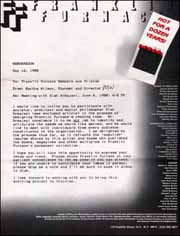 Franklin Furnace Memorandum from Martha Wilson, Re: Meeting with Siah Armajani