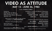 Video As Attitude