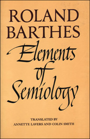 Elements of Semiology