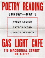 Poetry Reading : Gas Light Cafe