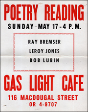 Poetry Reading : Gas Light Cafe