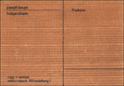 Joseph Beuys : Holzpostkarte [Wooden Postcard]