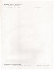 Marcel Broodthaers Letterhead for Musee D'Art Moderne, Section Litteraire, Department des Aigles